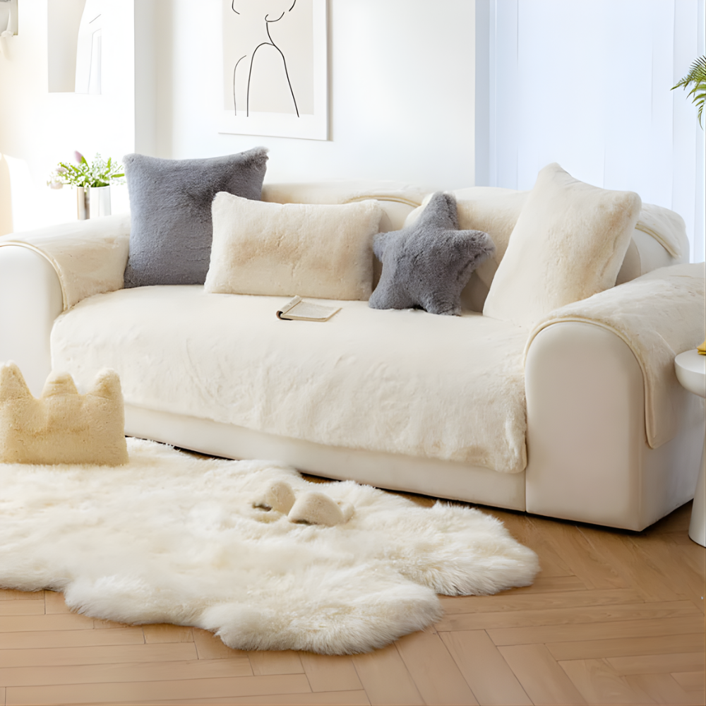 Soft Velvet Couch Slipcover
